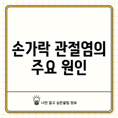손가락 관절염의 주요 원인