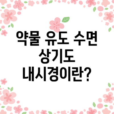 약물 유도 수면 상기도 내시경이란?