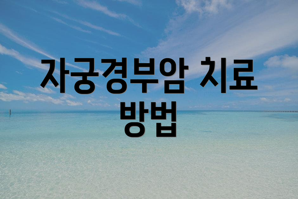 자궁경부암 치료 방법
