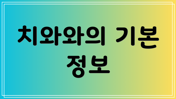 치와와의 기본 정보