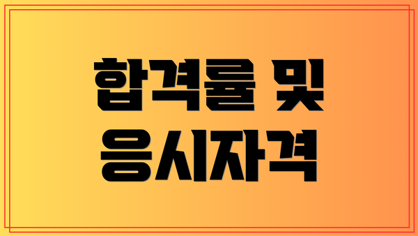 합격률 및 응시자격