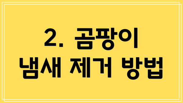 2. 곰팡이 냄새 제거 방법
