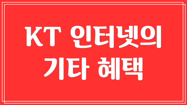 KT 인터넷의 기타 혜택