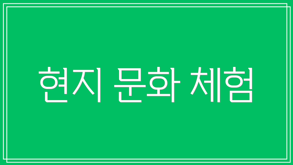 현지 문화 체험